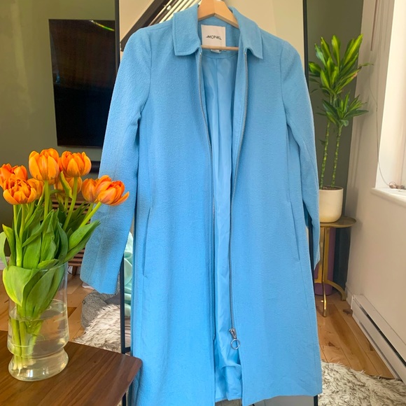 MONKI Blue Autumn/Spring Coat - Picture 1 of 5